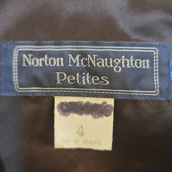 Norton McNaughton Jacket Womens Size 4P Black Velvet Floral Glitter Formal Party - Picture 11 of 12